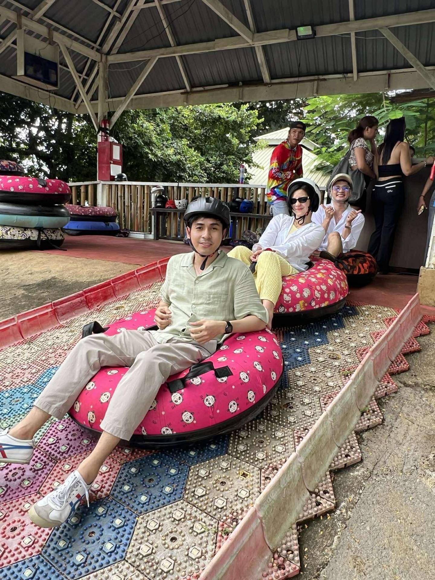 Tubing at the city tour adventure park