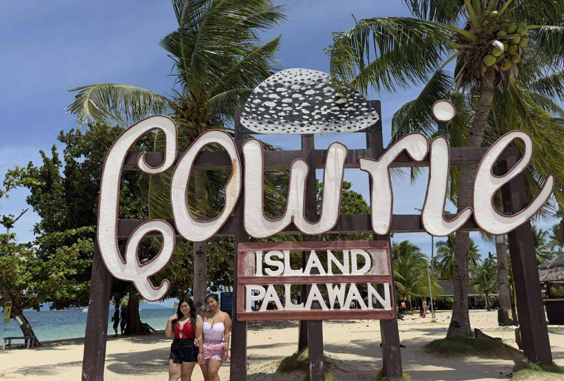 Cowrie Island welcome sign