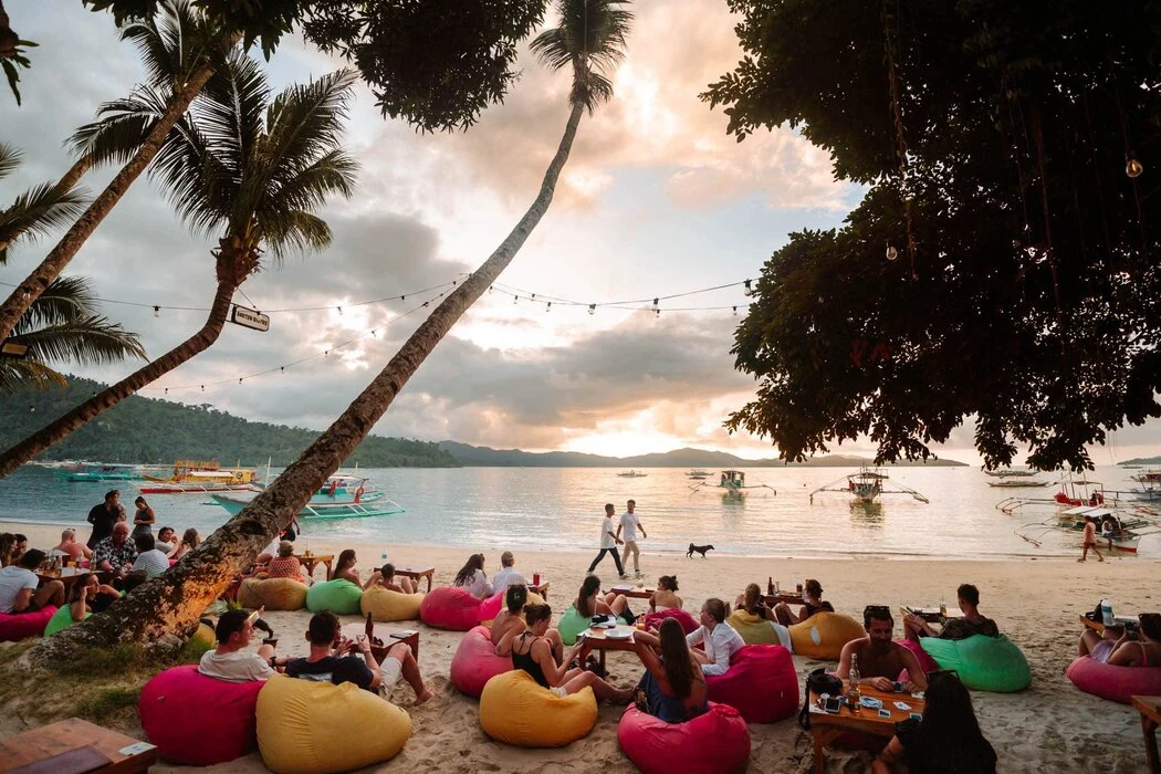 Sunset beanbags at Barton Bistro
