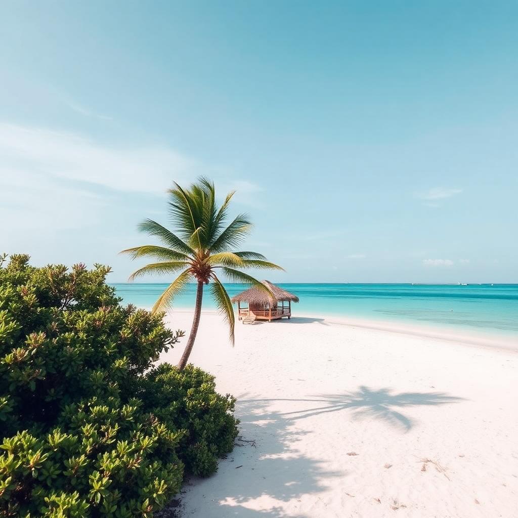 Untouched island hut